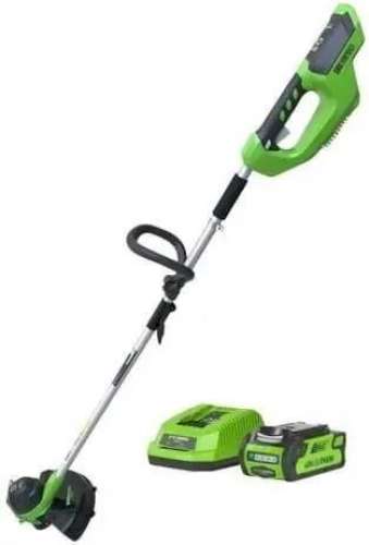Триммер электрический GREENWORKS G40LTK4,  аккумуляторный,  40В,  4Ач,  с ЗУ [2101507ub]